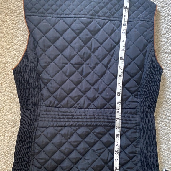 Black Quilted Vest with Tan Trim - Picture 13 of 13